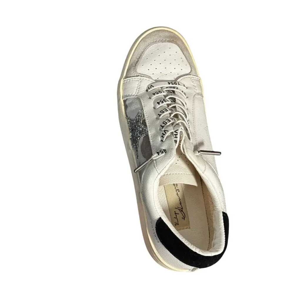 Vintage Havana 1954 “no lace up” sneakers Camo design with blinged out star